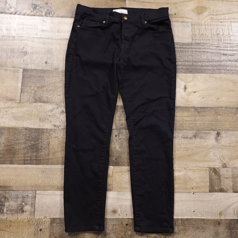 Free People slim jeans women's 29 black mid rise
